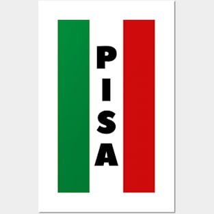 Pisa in Italian Flag Vertical Posters and Art